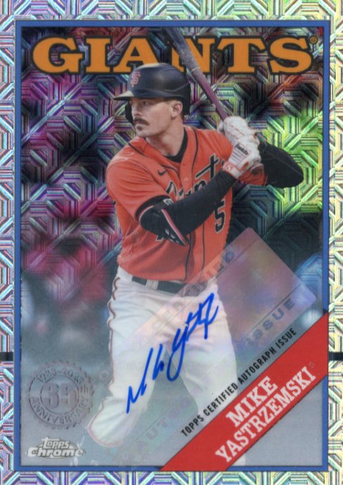 2023 Topps Chrome Mike Yastrzemski Silver Pack Mojo #2T88C-42 - #/50 Autograph Giants