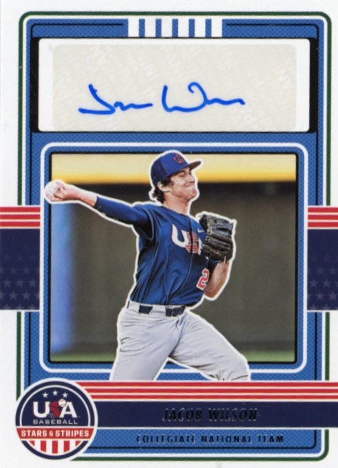 2023 Panini Stars & Stripes Jacob Wilson #CNTS-JW - Autograph USA