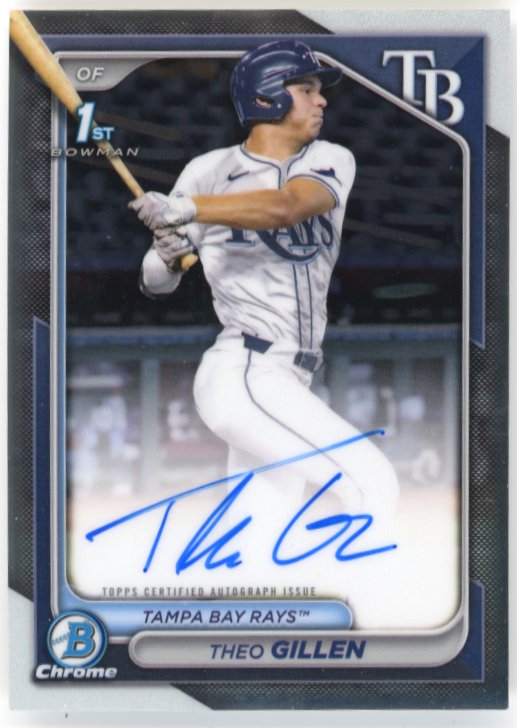 2024 Topps Bowman Chrome Theo Gillen 1st Bowman #CPA-TG - Autograph Rays