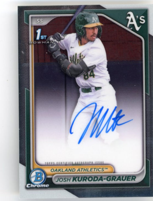 2024 Topps Bowman Chrome Josh Kuroda-Grauer 1st Bowman #CPA-JK - Autograph Athletics