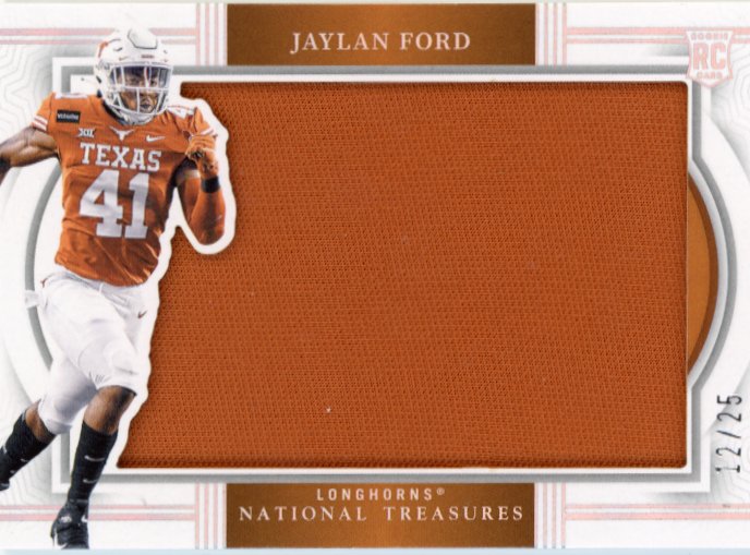 2024 Panini National Treasures Collegiate Jaylan Ford RC #RS-JFD - Relic #/25 Texas