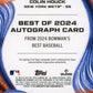 2024 Topps Bowman's Best Colin Houck #B24-CH - Autograph Green #/99 Mets