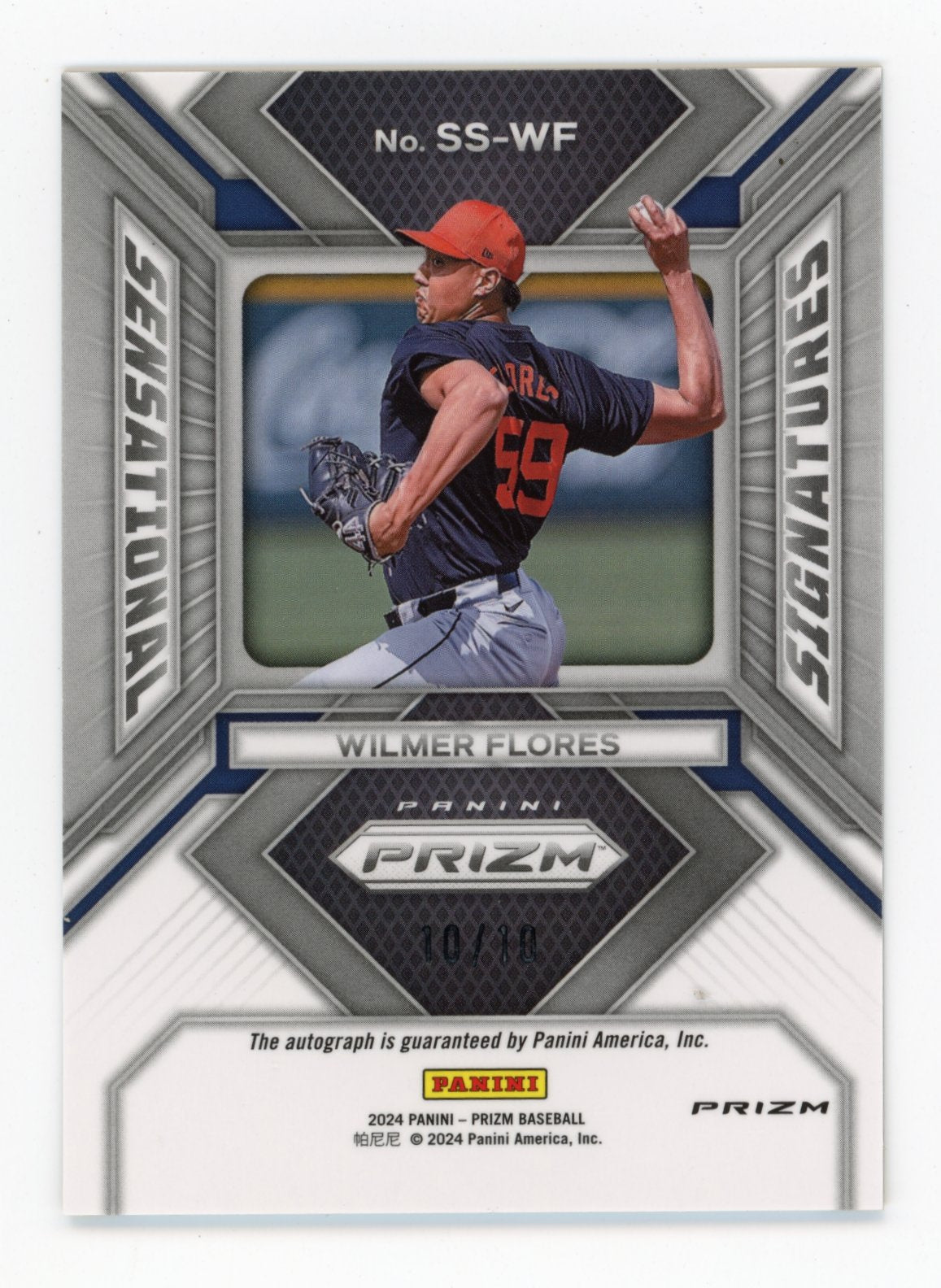 2024 Panini Prizm Wilmer Flores Sensational Signatures #SS-WF - #/10 Autograph Gold Tigers