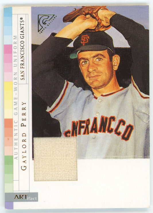 2003 Topps Gallery Gaylord Perry Artifact #AR-GP - Relic Giants