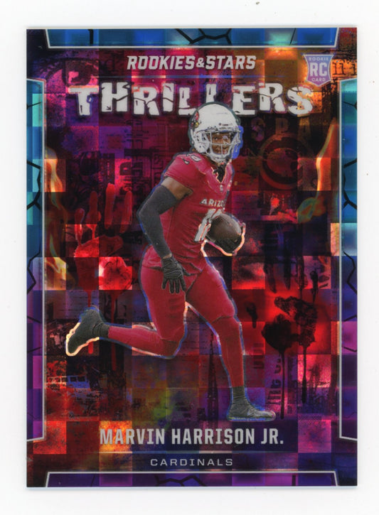 2024 Panini Rookies & Stars Marvin Harrison Jr Rookie RC #T-MHJ - #/135 Blue Pandora Cardinals
