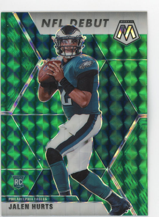 2020 Panini Mosaic Jalen Hurts Rookie #265 - Green Reactive Eagles