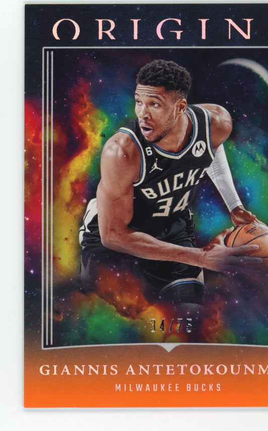 2023/24 Panini Origins Giannis Antetokounmpo #43 - #/75 Orange Bucks