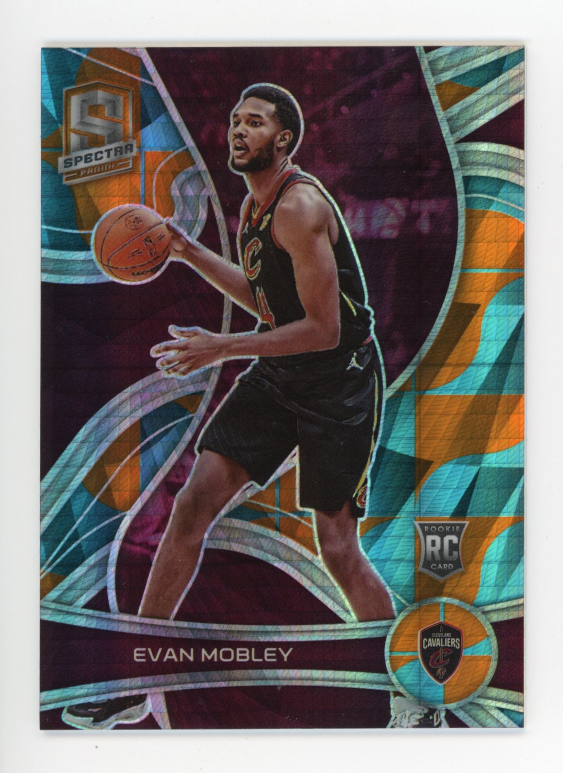 2021/22 Panini Spectra Evan Mobley RC #101 - #/49 Asia Blue Orange Cavaliers