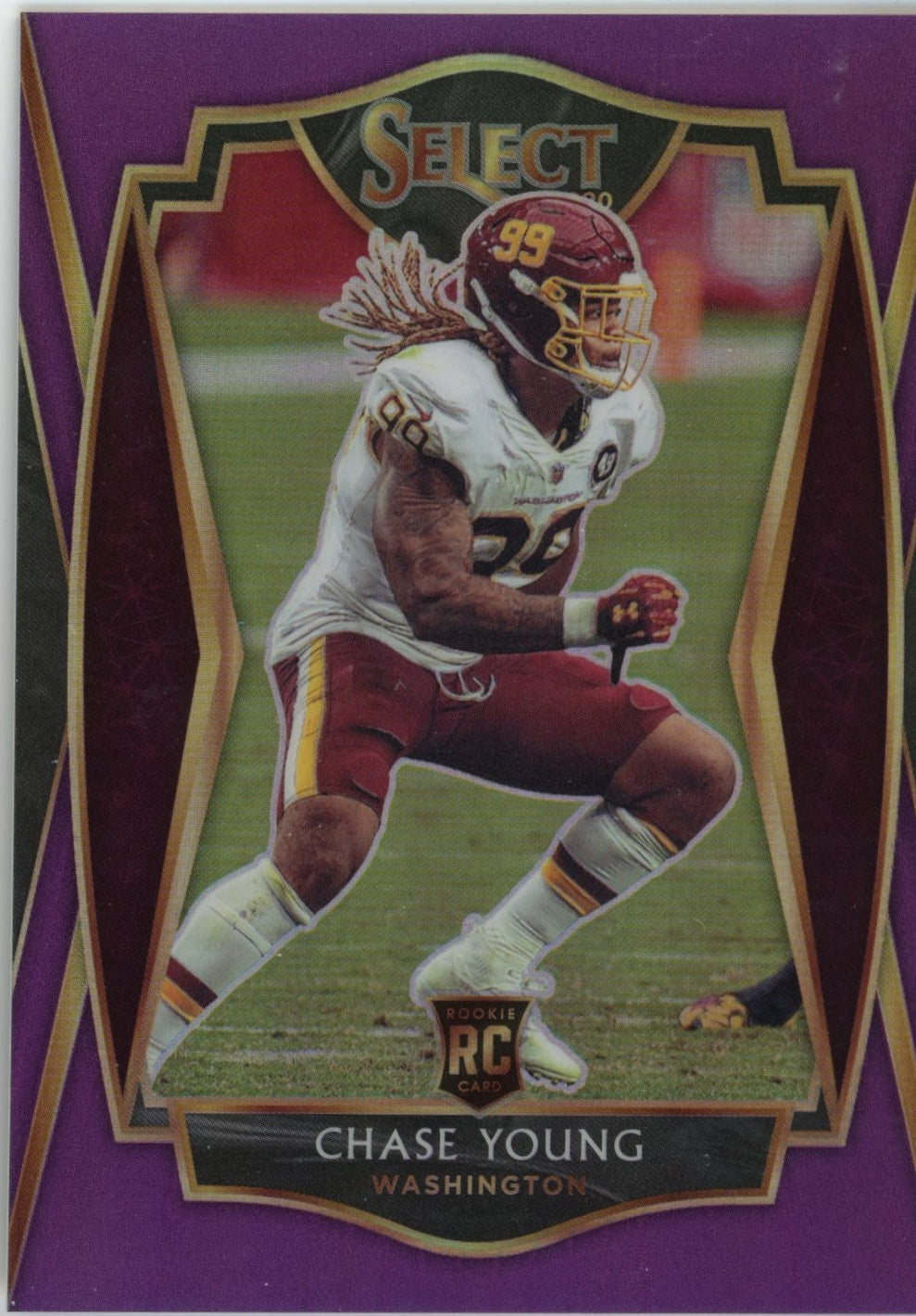 2020 Panini Select Chase Young Rookie #164 - #/75 Pink Commanders