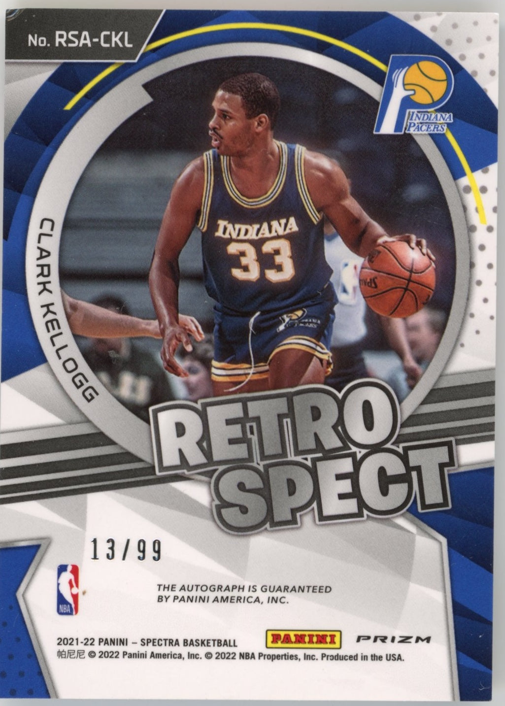 2021-22 Panini Spectra Clark Kellog #RSA-CKL - #/99 Autograph
