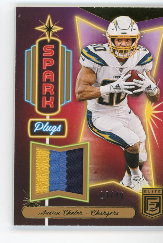 2020 Panini Donruss Elite Austin Ekeler #SP-AE - #/49 Patch Gold