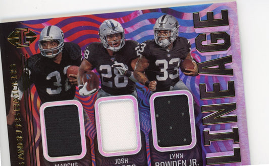 2020 Panini Illusions Marcus Allen/Josh Jacobs/Lynn Bowden Jr #L10 - Triple Patch Raiders