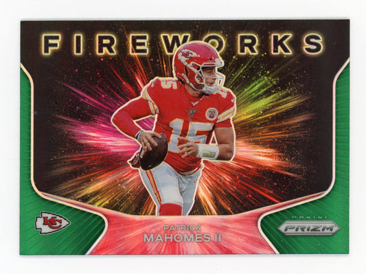2020 Panini Prizm Patrick Mahomes Fireworks #5  - Green Chiefs
