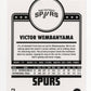 2023-24 Panini NBA Hoops Victor Wembanyana Rookie #298 - Purple Spurs