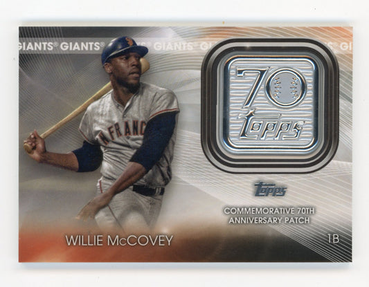2021 Topps Willie McCovey #T70P-WM - 70th Anniversary Logo Patch Giants