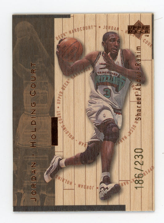 1998 Upper Deck Hardcourt Shareef Abdur-Rahim Jordan - Holding Court #J28 - #/230 Grizzlies