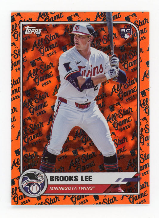 2025 Topps Brooks Lee RC #22 - All Star Game Orange #/25 Twins