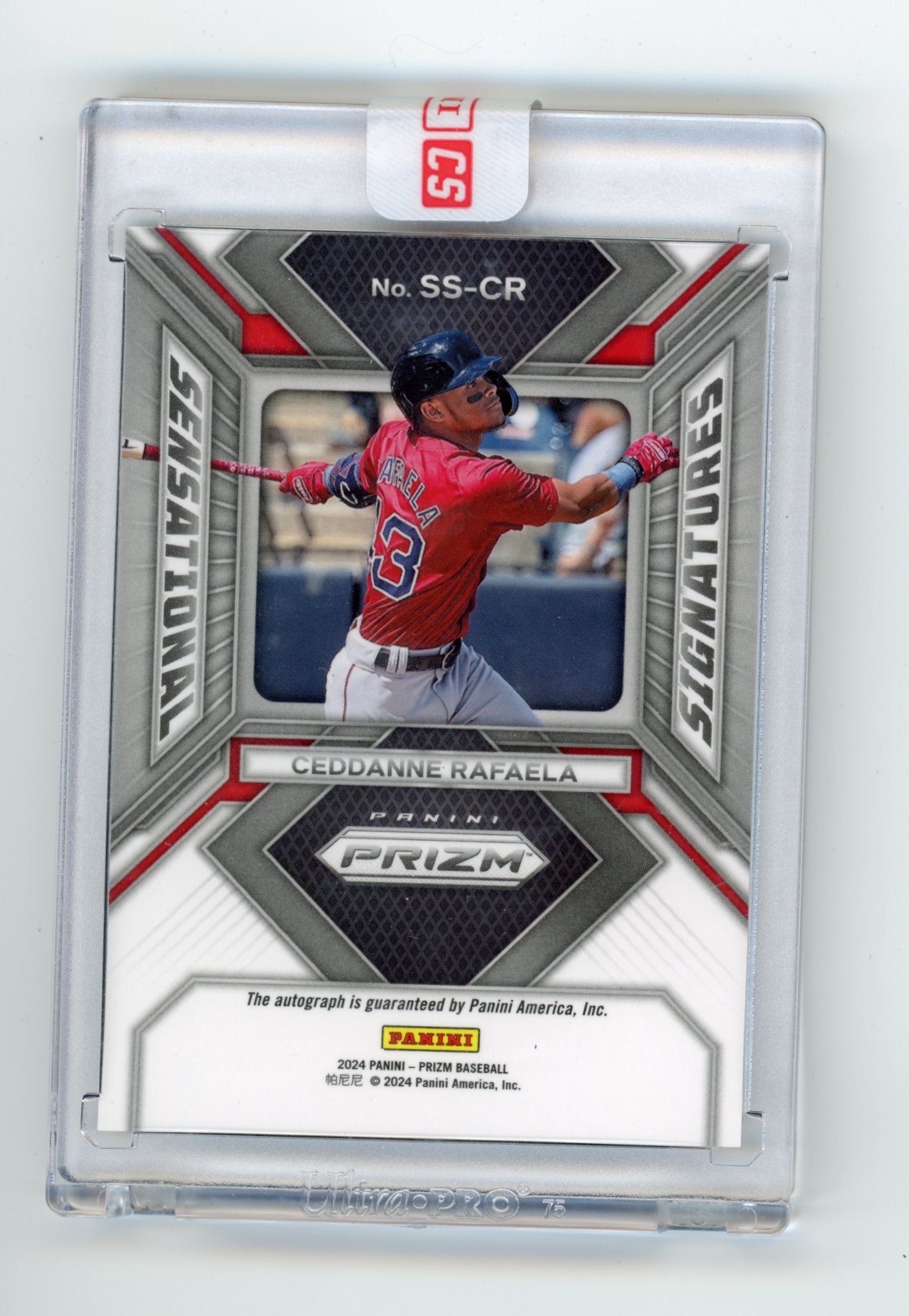 2024 Panini Prizm Ceddanne Rafaela Sensational Signatures RC #SS-CR - Autograph Red Sox