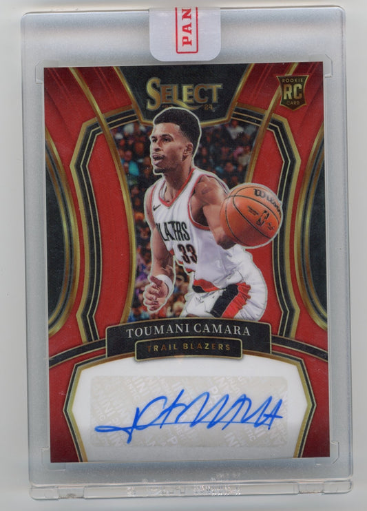 2023/24 Panini Select Toumani Camara RC #RS-ARA - Red #/99 Autograph Trail Blazers