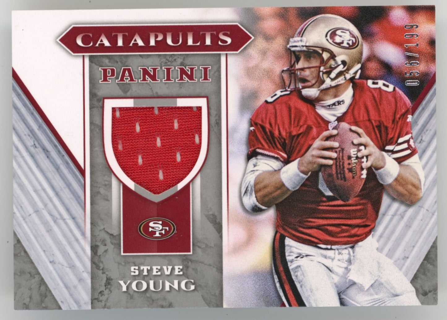 2017 Panini Steve Young Catapults #CM-SY - #/199 Relic 49ers