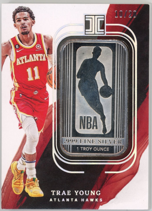 2022/23 Panini Impeccable Trae Young #9 - #/20 Silver Bar Hawks