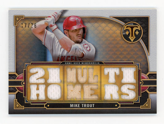 2022 Topps Triple Threads Mike Trout '20 Multi Homers' #TTR-MT2 - #/36 ANGELS