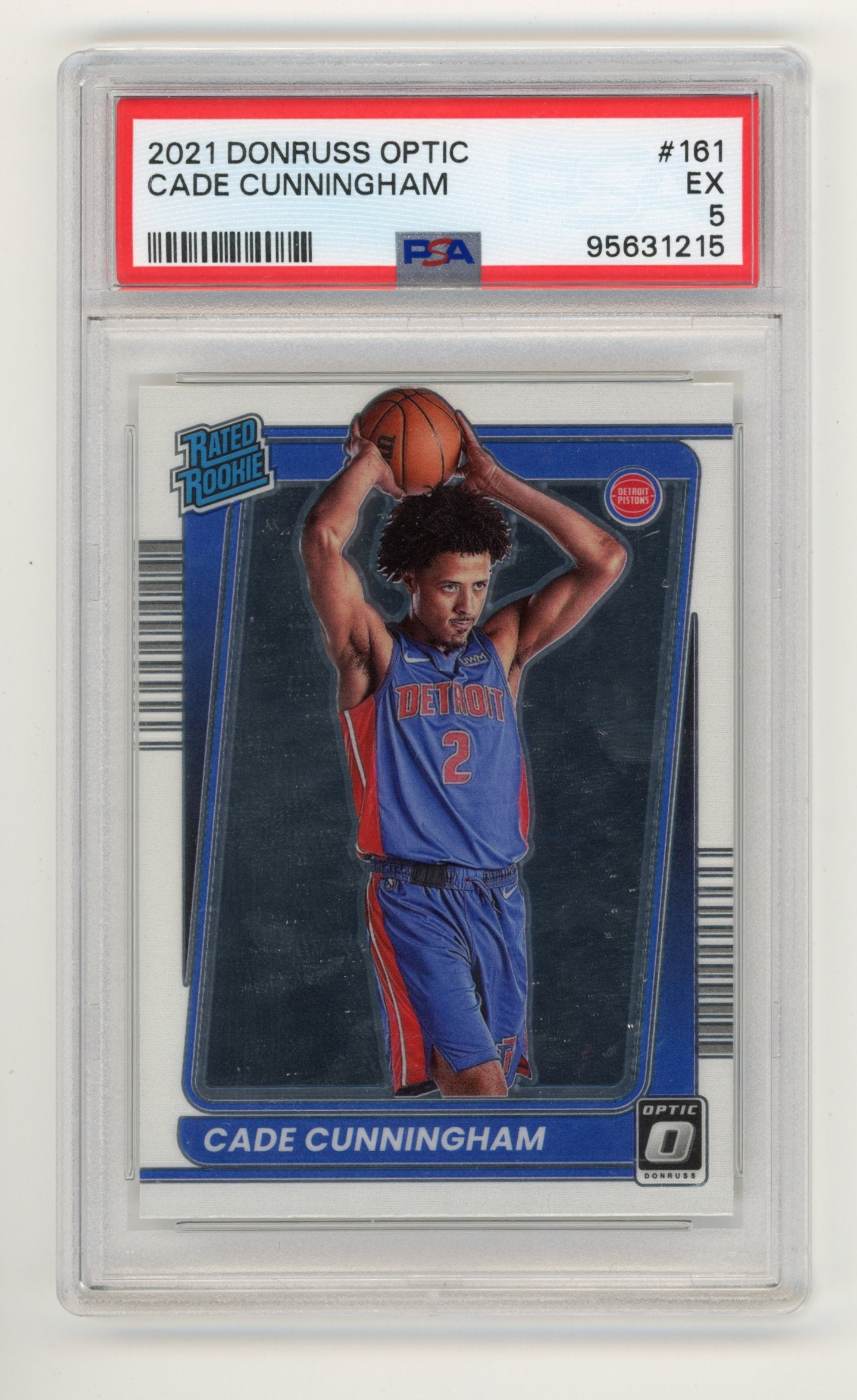 2021 Donruss Optic Cade Cunningham #161 - Rated Rookie PSA 5 PISTONS