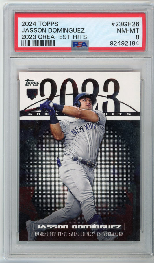 2024 Topps Jasson Dominguez #23GH26 - PSA 8 RC 2023 Greatest Hits YANKEES