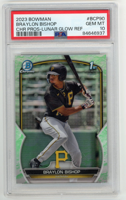 2023 Bowman Braylon Bishop #BCP90 - PSA 10 CHR Pros-Lunar Glow PADRES
