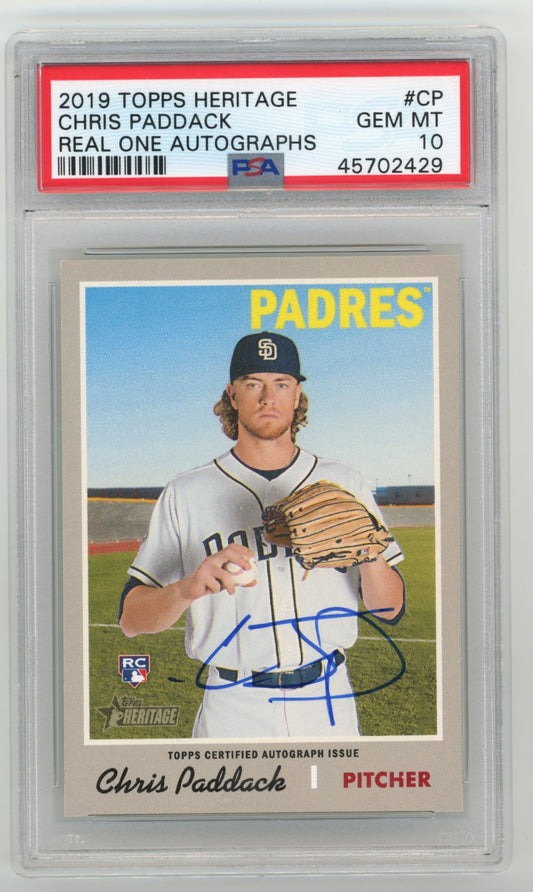 2019 Topps Heritage Chris Paddack #CP-Real One Autographs