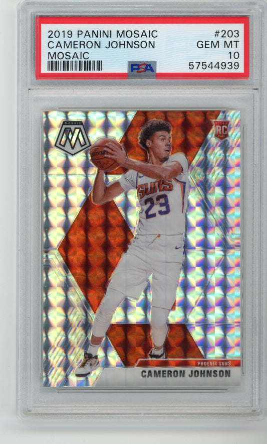 2019 Panini Mosaic Cameron Johnson #203 - PSA 10 RC Mosaic SUNS