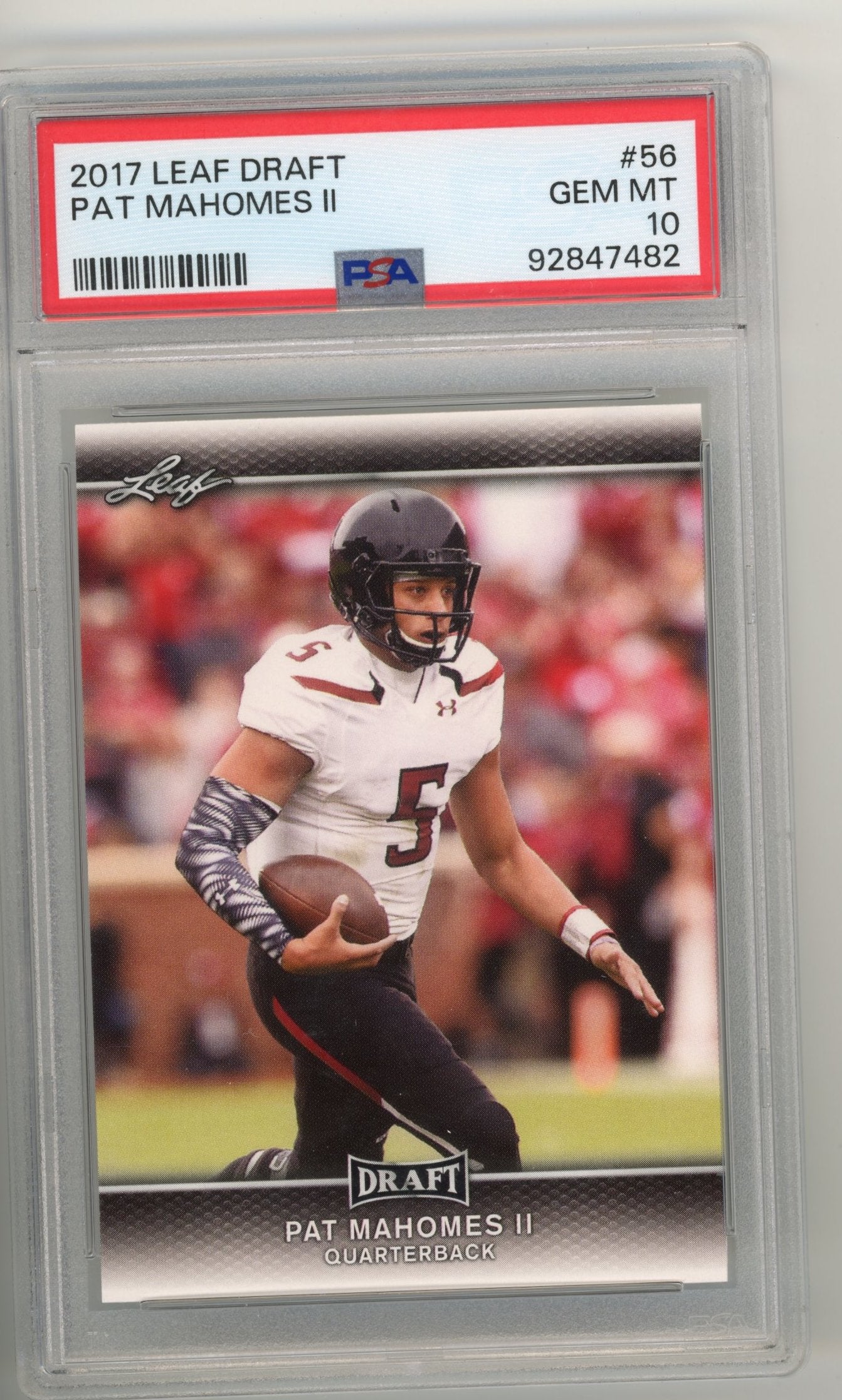 2017 Leaf Draft Pat Mahomes #56 - PSA 10 RC