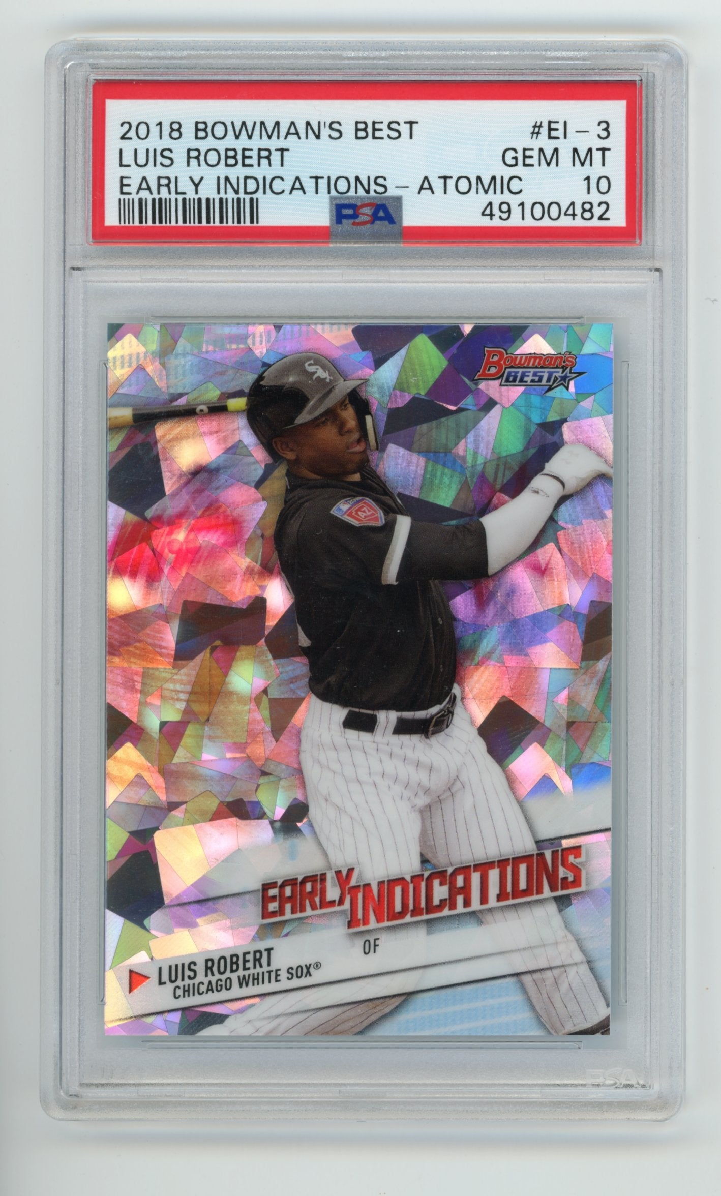 2018 Bowmans Best Luis Robert #EI-3 - PSA 10 Early Indications Atomic WHITE SOX