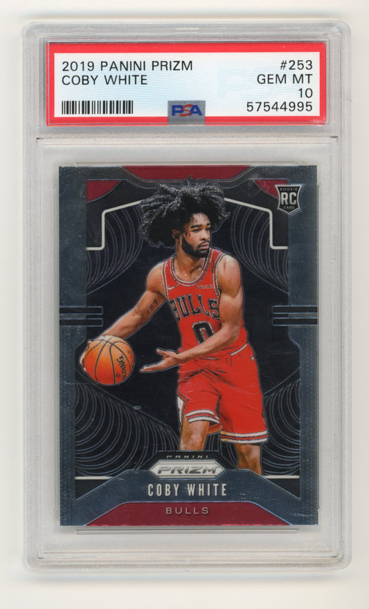 2019 Panini Prizm Coby White #253 - PSA 10 RC BULLS