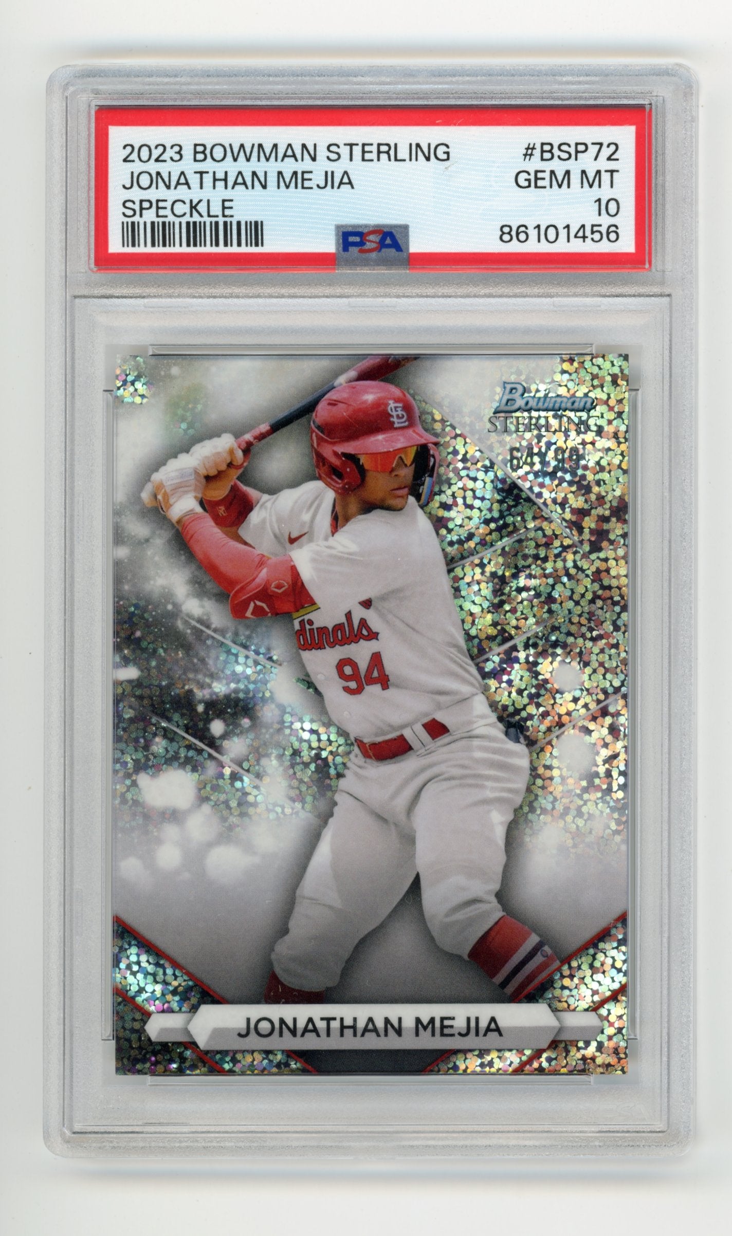 2023 Bowman Sterling Jonathan Mejia #BSP72 - PSA 10 Speckle /99
