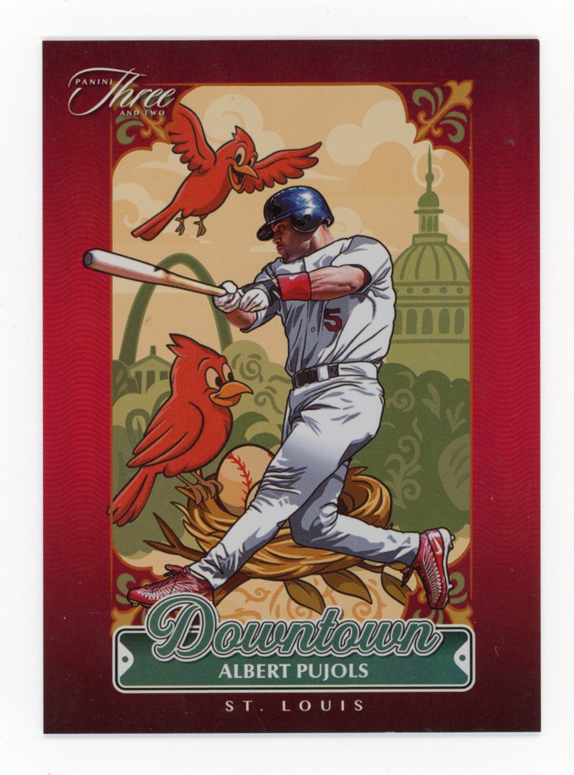 2025 Panini Three and Two Baseball Downtown Albert Pujols #13