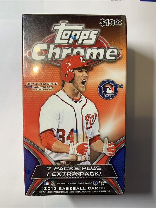 2012 Topps Chrome Baseball Blaster Box