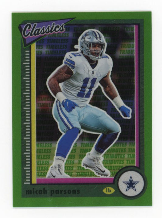 2022 Panini Classics Micah Parsons #28 - Green #/20 Cowboys