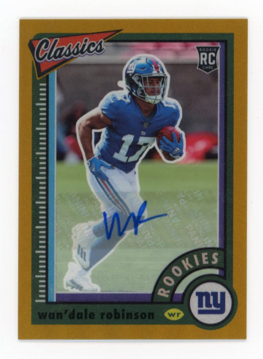 2022 Panini Classics Wan'Dale Robinson RC #181 - Gold Autograph #/99 Giants