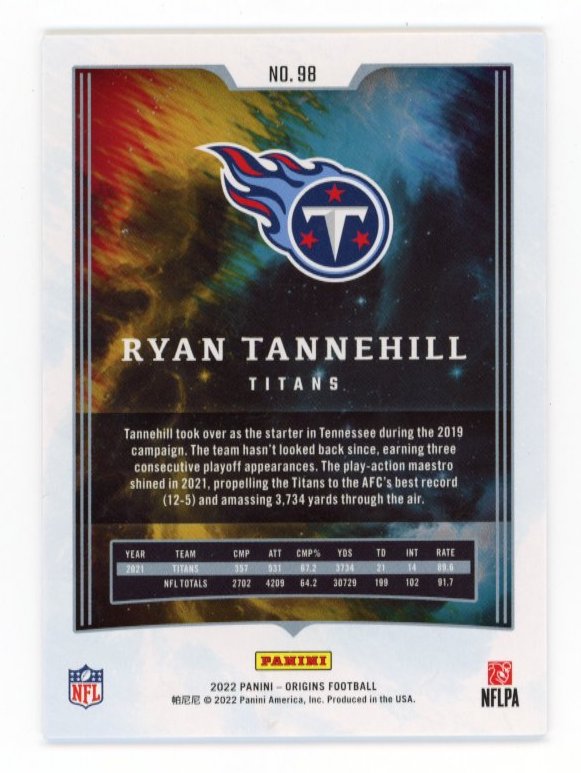 2022 Panini Origins Ryan Tannehill #98 - #/17 Titans