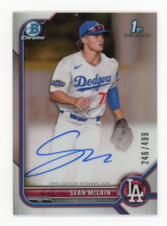 2022 Bowman Chrome Sean McLain 1st #CDA-SM - Autograph #/499 Dodgers