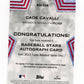 2023 Topps Series One Cade Cavalli RC #BSA-CCA - Autograph Nationals