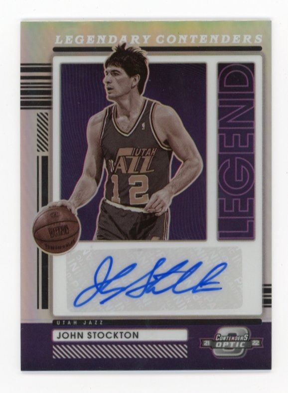 2021/22 Panini Contenders Optic John Stockton #LCA-JST - Holo Autograph #/99 Jazz