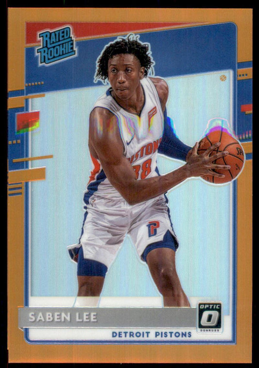 2020/21 Donruss Optic Saben Lee RC #191 - Orange #/199 Pistons