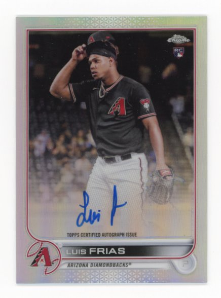 2022 Topps Chrome Luis Frias #RA-LF - #/499 Silver Autograph