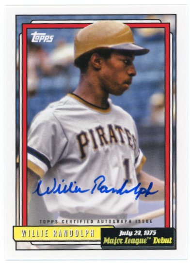 2022 Topps Archives Willie Randolph #72DB-WR - Autograph