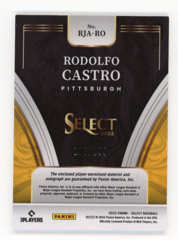 2022 Panini Select Rodolfo Castro #RJA-RO - #/299 Patch Autograph