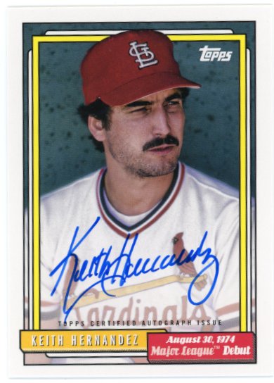 2022 Topps Archives Keith Hernandez #72DB-KH - Autograph