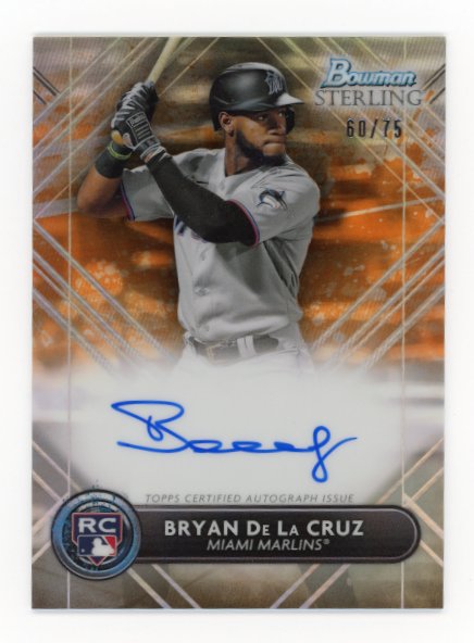 2022 Topps Bowman Sterling Bryan De La Cruz #RA-BD - #/75 Autograph