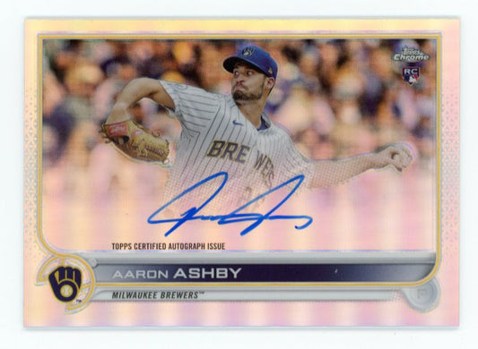 2022 Topps Chrome Aaron Ashby #RA-AA - #/499 Refractor Autograph